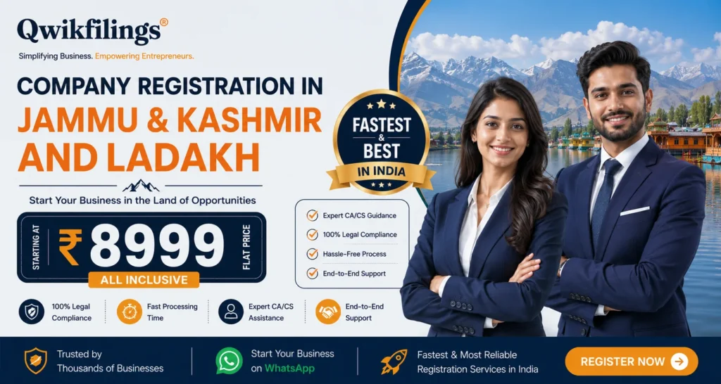 Company Registration in Jammu & Kashmir and Ladakh